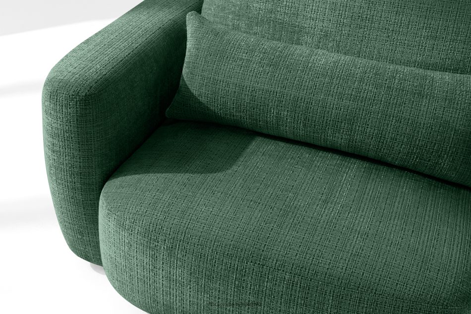 ELOSA Ecksofa im japanischen Stil aus Chenille-Stoff rechts grün grün - Foto 7