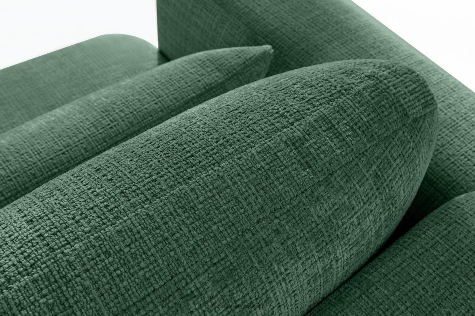 ELOSA Ecksofa im japanischen Stil aus Chenille-Stoff rechts grün grün - Foto 9