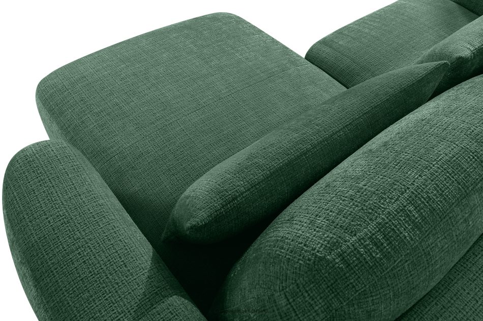 ELOSA Ecksofa im japanischen Stil aus Chenille-Stoff rechts grün grün - Foto 11
