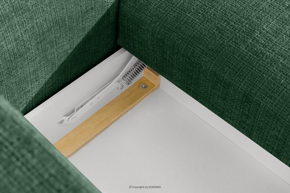 ELOSA Ecksofa im japanischen Stil aus Chenille-Stoff rechts grün grün - Foto 13