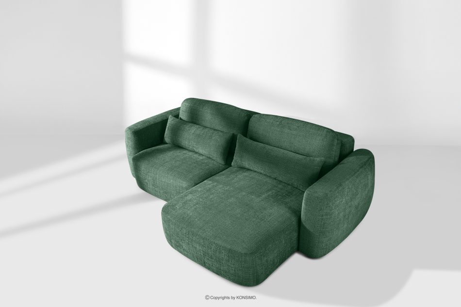 ELOSA Ecksofa im japanischen Stil aus Chenille-Stoff rechts grün grün - Foto 19
