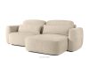 ELOSA Japandi-Ecksofa aus Chenille-Stoff rechts cremefarben cremefarben - Foto 3