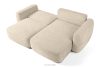 ELOSA Japandi-Ecksofa aus Chenille-Stoff rechts cremefarben cremefarben - Foto 5