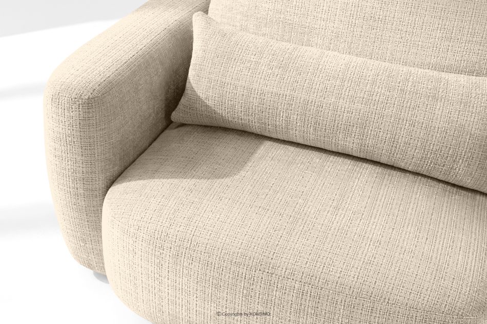 ELOSA Japandi-Ecksofa aus Chenille-Stoff rechts cremefarben cremefarben - Foto 7