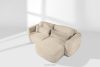 ELOSA Japandi-Ecksofa aus Chenille-Stoff rechts cremefarben cremefarben - Foto 20