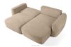 ELOSA Japandi-Ecksofa aus Chenille-Stoff rechts beige beige - Foto 5
