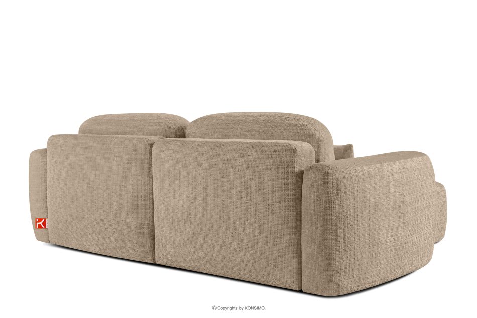 ELOSA Japandi-Ecksofa aus Chenille-Stoff rechts beige beige - Foto 5