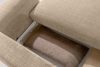 ELOSA Japandi-Ecksofa aus Chenille-Stoff rechts beige beige - Foto 15