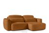 ELOSA Ecksofa im japanischen Stil aus Chenille-Stoff rechts rot rot - Foto 4