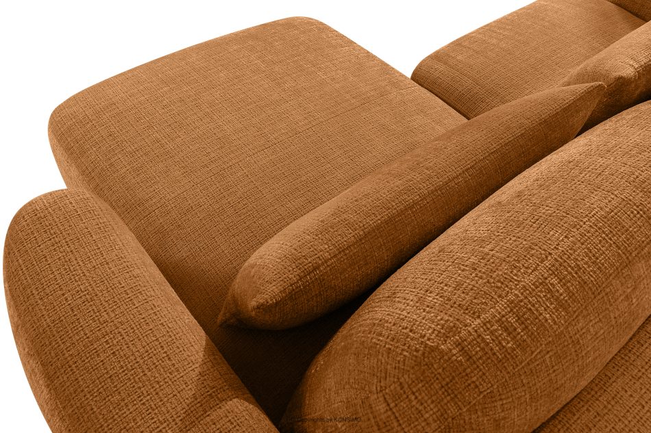 ELOSA Ecksofa im japanischen Stil aus Chenille-Stoff rechts rot rot - Foto 11