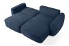 ELOSA Ecksofa im japanischen Stil aus Chenille-Stoff rechts marineblau marineblau - Foto 5