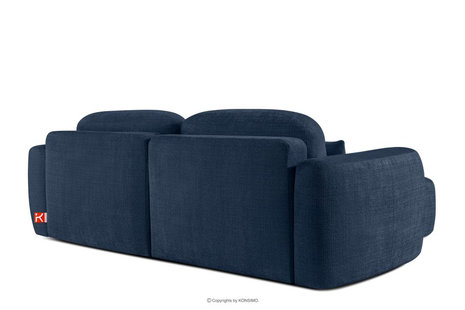 ELOSA Ecksofa im japanischen Stil aus Chenille-Stoff rechts marineblau marineblau - Foto 5