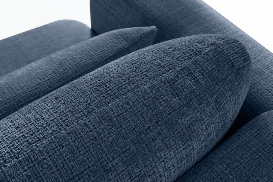 ELOSA Ecksofa im japanischen Stil aus Chenille-Stoff rechts marineblau marineblau - Foto 9
