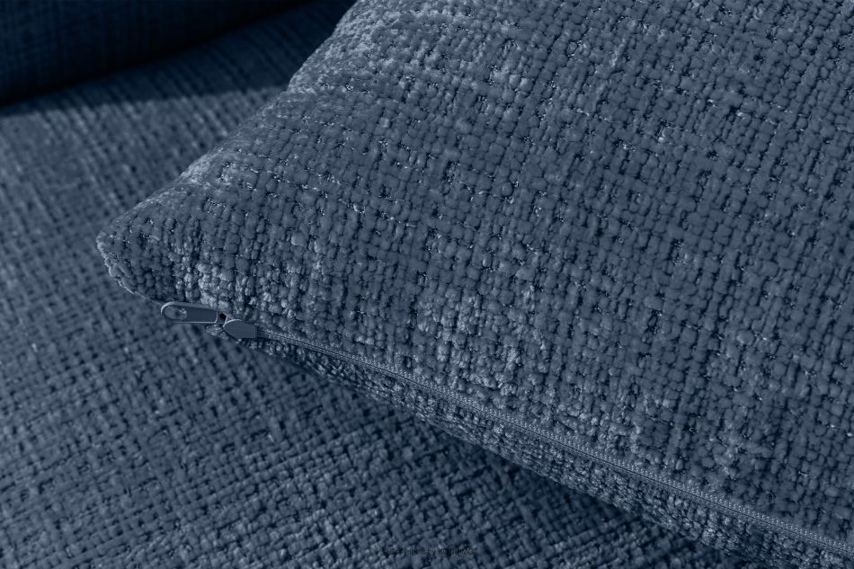 ELOSA Ecksofa im japanischen Stil aus Chenille-Stoff rechts marineblau marineblau - Foto 10