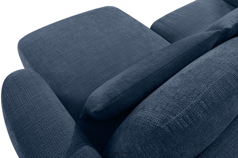 ELOSA Ecksofa im japanischen Stil aus Chenille-Stoff rechts marineblau marineblau - Foto 11