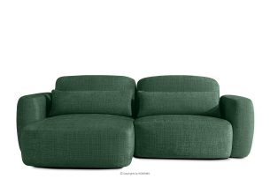 ELOSA, https://konsimo.de/kollektion/elosa/ Ecksofa im japanischen Stil aus Chenille-Stoff links grün grün - Foto