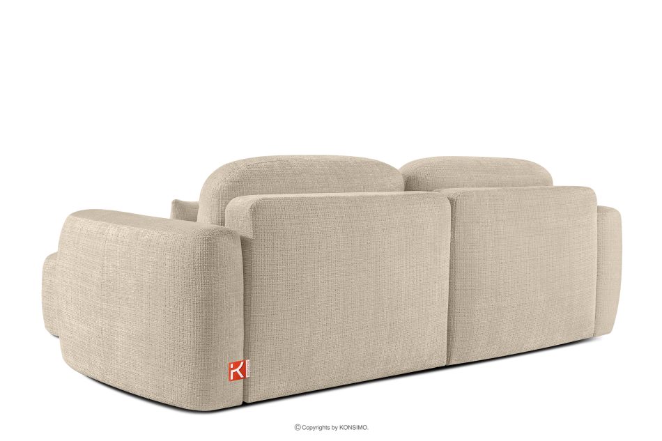 ELOSA Ecksofa im Japandi-Stil aus Chenille-Stoff links cremefarben cremefarben - Foto 5