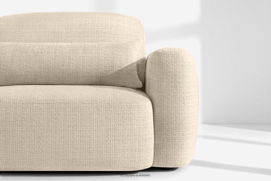 ELOSA Ecksofa im Japandi-Stil aus Chenille-Stoff links cremefarben cremefarben - Foto 6