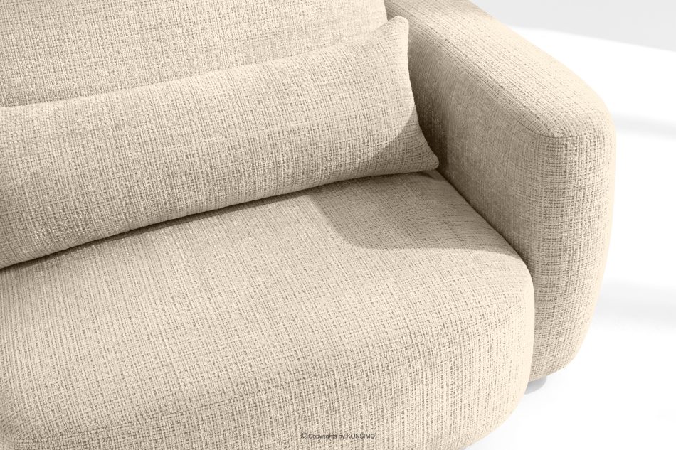 ELOSA Ecksofa im Japandi-Stil aus Chenille-Stoff links cremefarben cremefarben - Foto 7