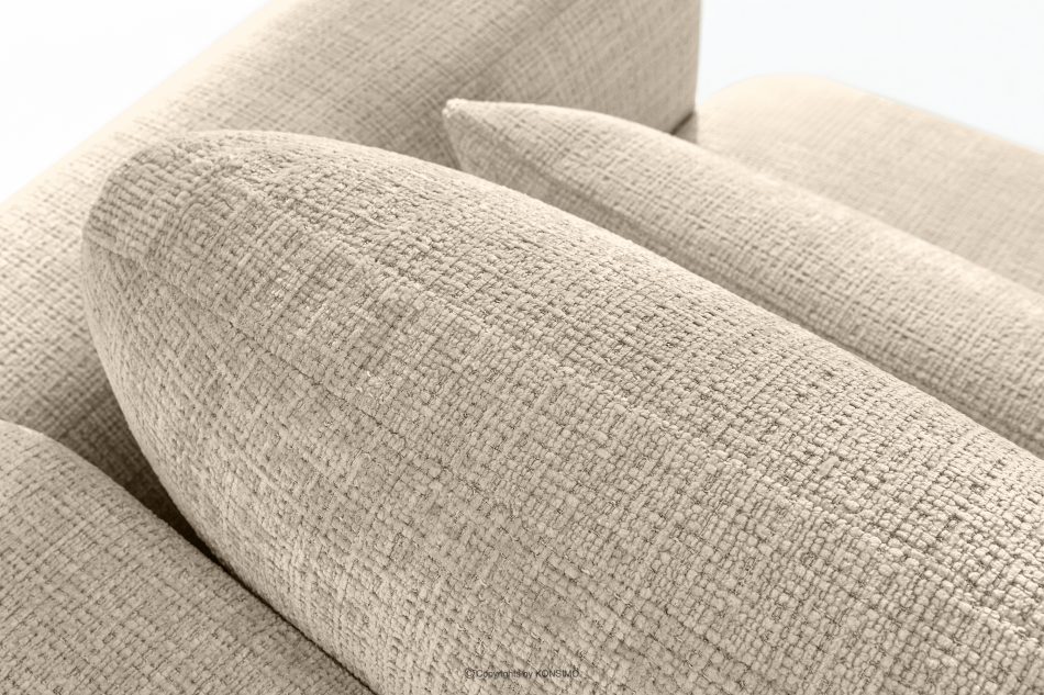 ELOSA Ecksofa im Japandi-Stil aus Chenille-Stoff links cremefarben cremefarben - Foto 9