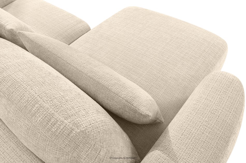 ELOSA Ecksofa im Japandi-Stil aus Chenille-Stoff links cremefarben cremefarben - Foto 11