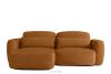 Ecksofa im japanischen Stil aus Chenille-Stoff links rot
