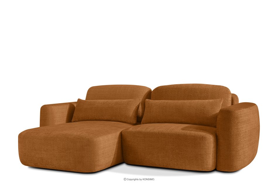 ELOSA Ecksofa im japanischen Stil aus Chenille-Stoff links rot rot - Foto 3