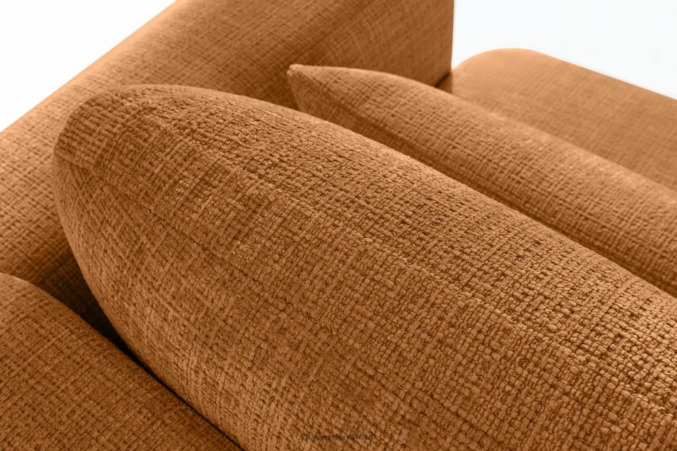 ELOSA Ecksofa im japanischen Stil aus Chenille-Stoff links rot rot - Foto 9