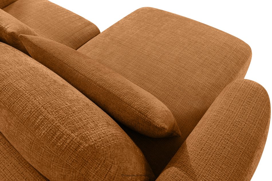 ELOSA Ecksofa im japanischen Stil aus Chenille-Stoff links rot rot - Foto 11