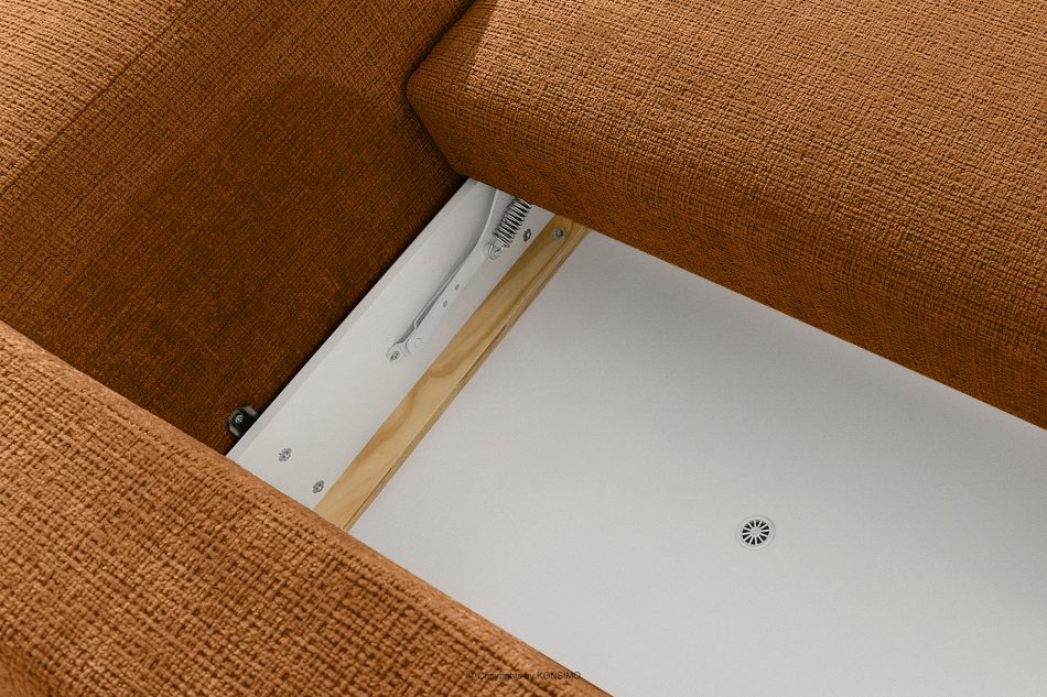 ELOSA Ecksofa im japanischen Stil aus Chenille-Stoff links rot rot - Foto 12