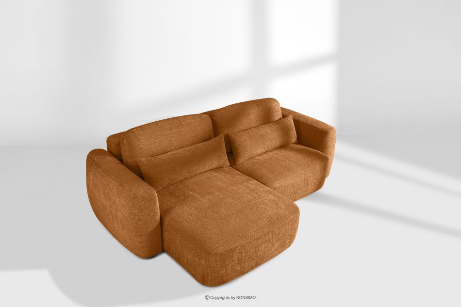 ELOSA Ecksofa im japanischen Stil aus Chenille-Stoff links rot rot - Foto 19