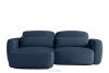 ELOSA Ecksofa im japanischen Stil aus Chenille-Stoff links marineblau marineblau - Foto 1