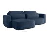 ELOSA Ecksofa im japanischen Stil aus Chenille-Stoff links marineblau marineblau - Foto 3