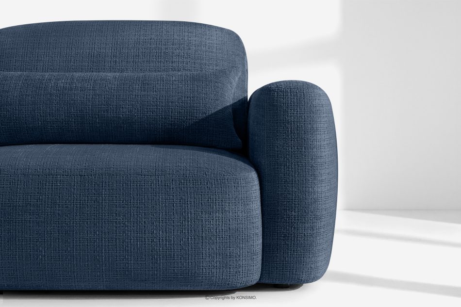 ELOSA Ecksofa im japanischen Stil aus Chenille-Stoff links marineblau marineblau - Foto 6