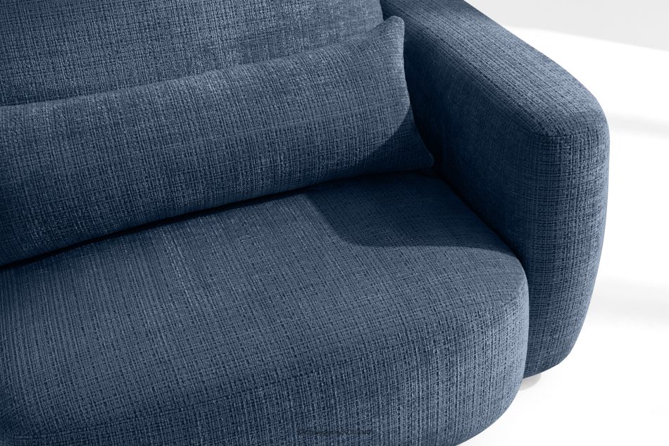 ELOSA Ecksofa im japanischen Stil aus Chenille-Stoff links marineblau marineblau - Foto 7