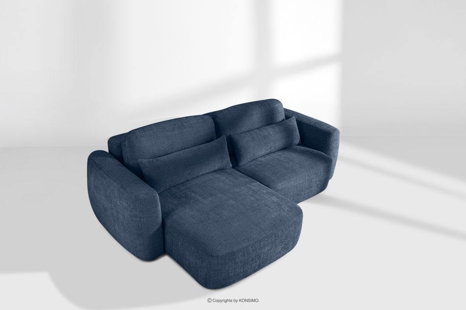 ELOSA Ecksofa im japanischen Stil aus Chenille-Stoff links marineblau marineblau - Foto 19