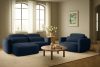 ELOSA Ecksofa im japanischen Stil aus Chenille-Stoff links marineblau marineblau - Foto 22