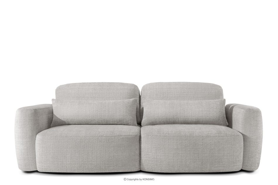 ELOSA Sofa und Sessel im Japandi-Stil aus hellgrauem Chenille-Stoff hellgrau - Foto 2