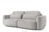 ELOSA Sofa und Sessel im Japandi-Stil aus hellgrauem Chenille-Stoff hellgrau - Foto 4