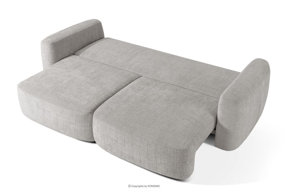 ELOSA Sofa und Sessel im Japandi-Stil aus hellgrauem Chenille-Stoff hellgrau - Foto 5
