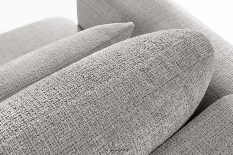 ELOSA Sofa und Sessel im Japandi-Stil aus hellgrauem Chenille-Stoff hellgrau - Foto 10