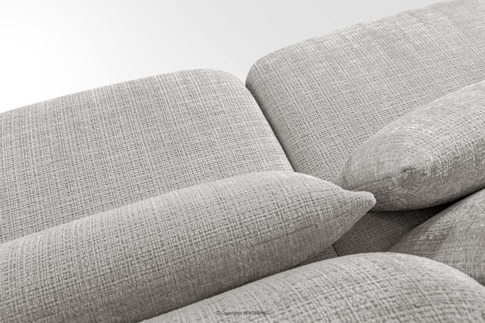 ELOSA Sofa und Sessel im Japandi-Stil aus hellgrauem Chenille-Stoff hellgrau - Foto 12