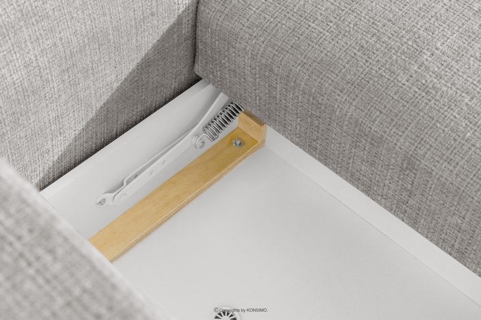 ELOSA Sofa und Sessel im Japandi-Stil aus hellgrauem Chenille-Stoff hellgrau - Foto 14