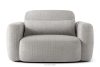 ELOSA Sofa und Sessel im Japandi-Stil aus hellgrauem Chenille-Stoff hellgrau - Foto 17