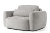 ELOSA Sofa und Sessel im Japandi-Stil aus hellgrauem Chenille-Stoff hellgrau - Foto 18