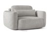 ELOSA Sofa und Sessel im Japandi-Stil aus hellgrauem Chenille-Stoff hellgrau - Foto 19