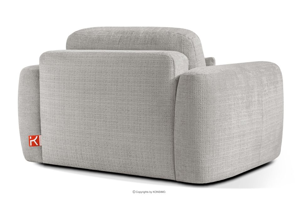 ELOSA Sofa und Sessel im Japandi-Stil aus hellgrauem Chenille-Stoff hellgrau - Foto 19