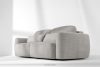ELOSA Sofa und Sessel im Japandi-Stil aus hellgrauem Chenille-Stoff hellgrau - Foto 26