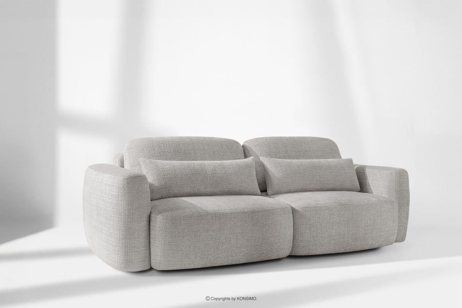 ELOSA Sofa und Sessel im Japandi-Stil aus hellgrauem Chenille-Stoff hellgrau - Foto 27