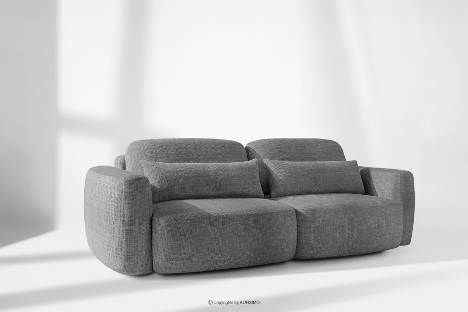 ELOSA Sofa und Sessel im Japandi-Stil aus dunkelgrauem Chenille-Stoff dunkelgrau - Foto 27